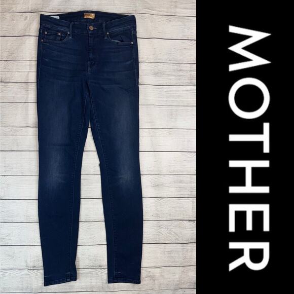 MOTHER The Looker Skinny Jeans in Crowd Pleaser Denim Dark Wash  Size 26 - Picture 1 of 12